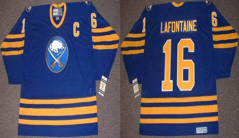 2019 Men Buffalo Sabres 16 Lafontaine blue CCM NHL jerseys